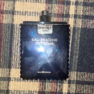 Versace Eau Fraîche Extrême in Black and Silver full tester bottle with box .